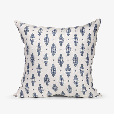 Ananas Linen Cushion Cover Ocean Midnight Front