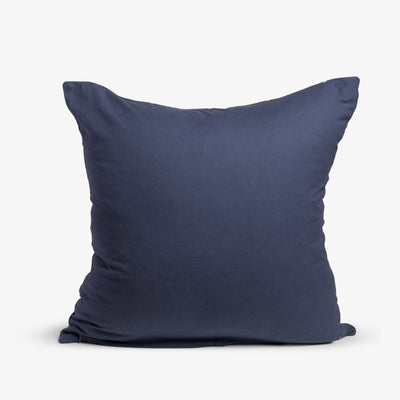 Blue & White Square Stripe Cushion Cover 50x50cm Back