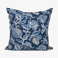 Chirala Indigo with Oatmeal Back Cushion Cover Front