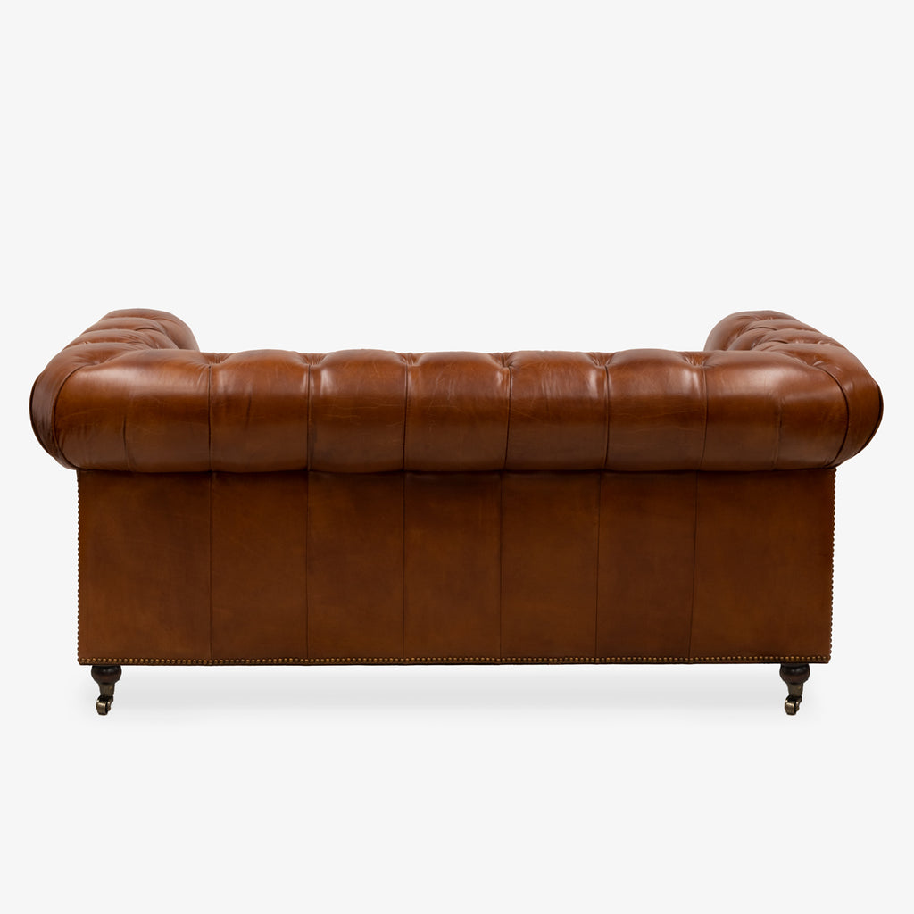 Danbury Leather Two Seater Chesterfield