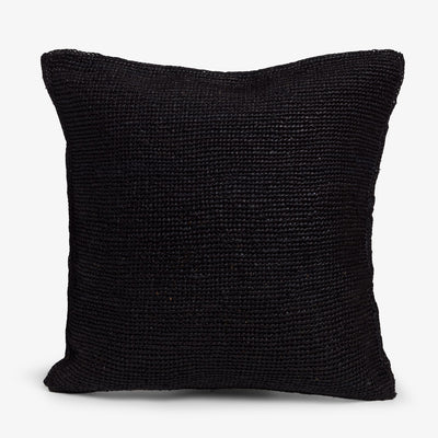 Madagascar Black Raffia Cushion Cover 55x55cm