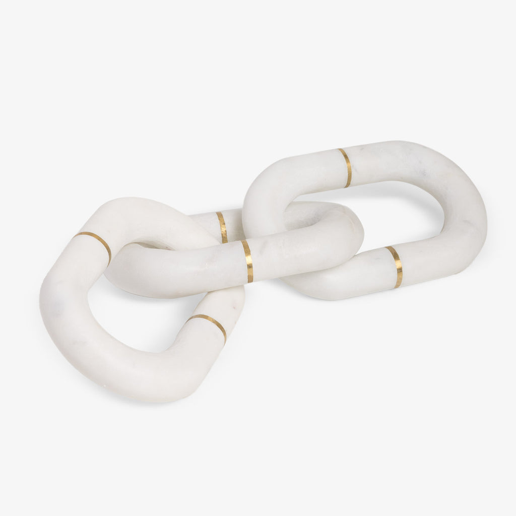 Marble & Brass Link Chain