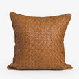 Tan Leather Cushion Cover 45x45cm Front
