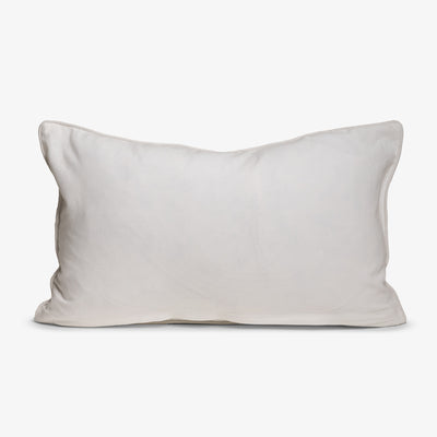 White Embroidered Rectangular Cushion Cover Back