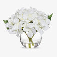 White Hydrangea Spheric Vase 18cm Front