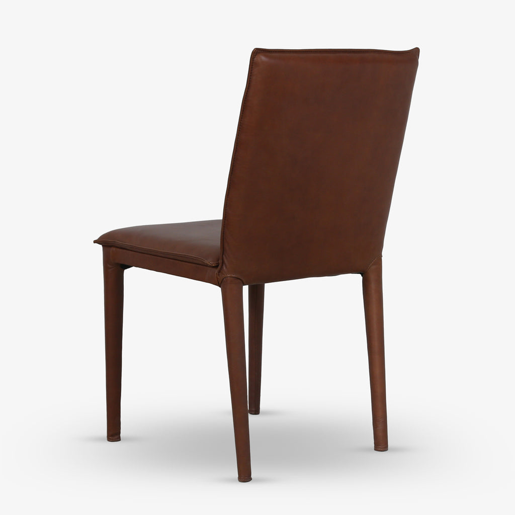 Andes Brown Leather Dining Chair | Premium Leather Chair