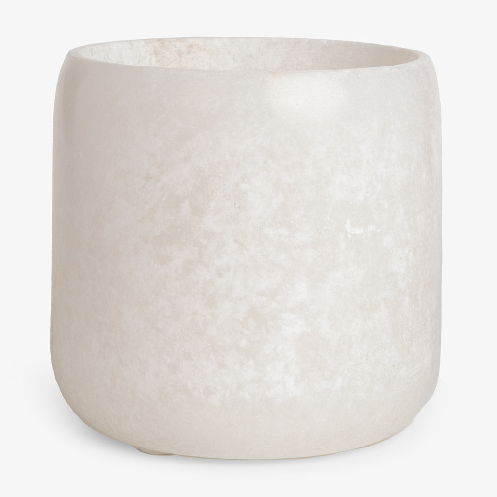 Alabaster Candle Refill Holder White