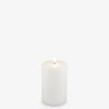 Nordic White Smooth Lux Flameless Candle 10W x 15H cm