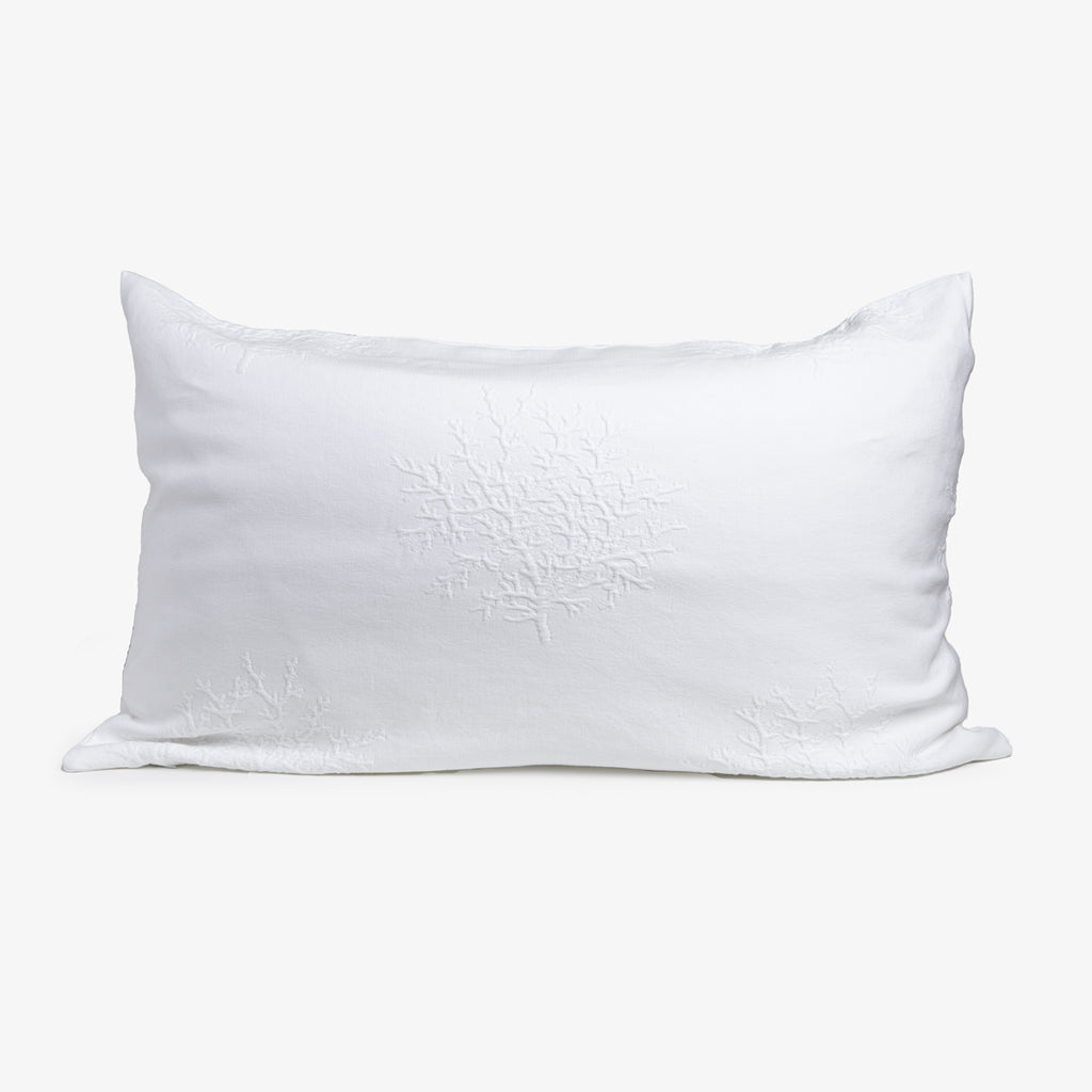 Coral Sham Pillowcase White 50 x 75cm
