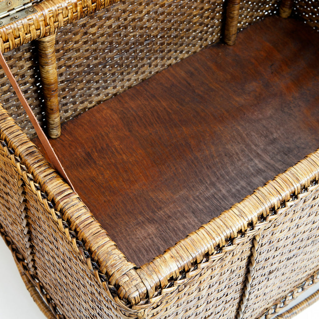 Rattan Colonial Chest Coffee Table Brown