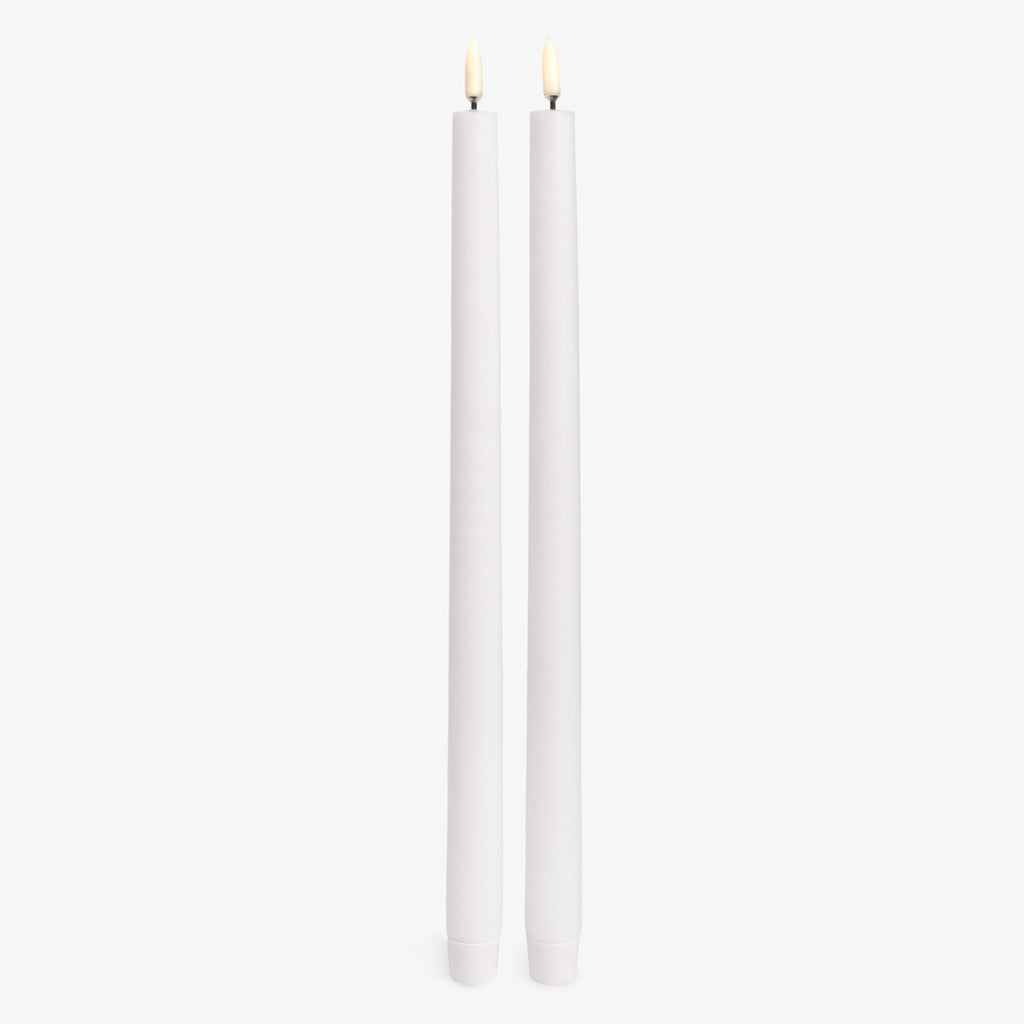 Uyuni Lighting Flameless Tapered Candles Nordic White 2pkt