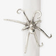 Octopus Napkin Ring Silver Front