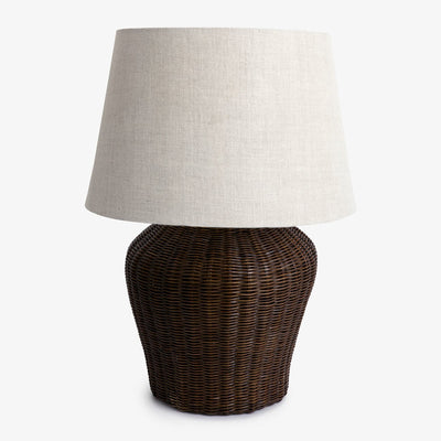 Rattan Lamp Balle Brown Small Front