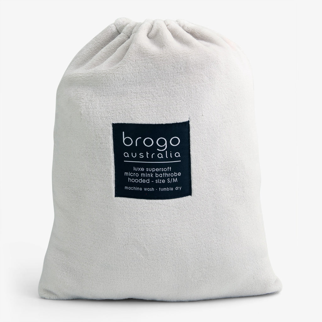 Brogo Hooded Bathrobes Dove