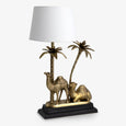 Camel & Palm Tree Lamp: White Shade
