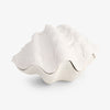 Clam Shell Trinket Box Resin White Small