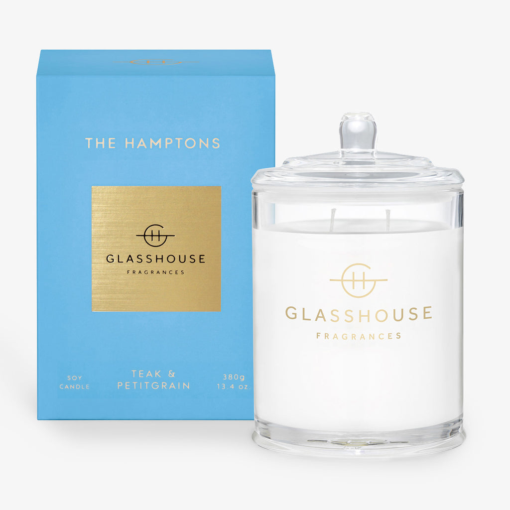 Glasshouse Candle The Hamptons (Teak & Petitgrain)