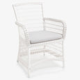 Hampton Outdoor Dining Chair White With Ecru