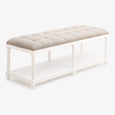 Hudson Furniture Florida Bed Stool Linen & White
