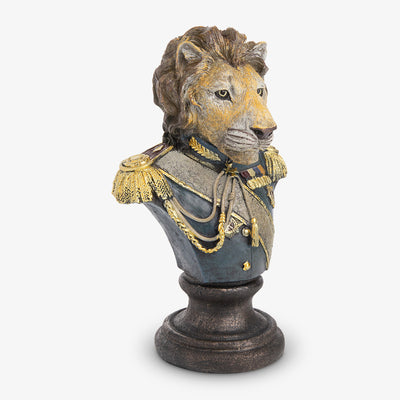 Lion Bust In Military Uniform