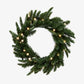 Pinecone & Pineapple Wreaths with Lights Front View