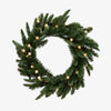 Pinecone & Pineapple Wreaths with Lights Front View