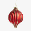 Onion Baubles Set Of 4 (Red & Gold) Single