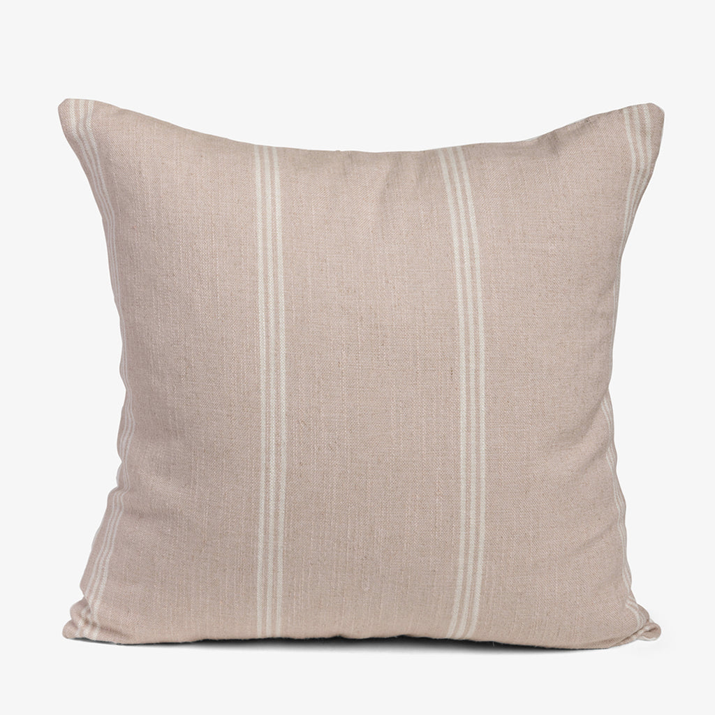 Aberdeen Stripe Blush Off White Cushion Cover 50x50cm Front