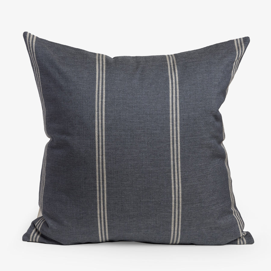 Aberdeen Stripe Slate & Oatmeal Cushion Cover