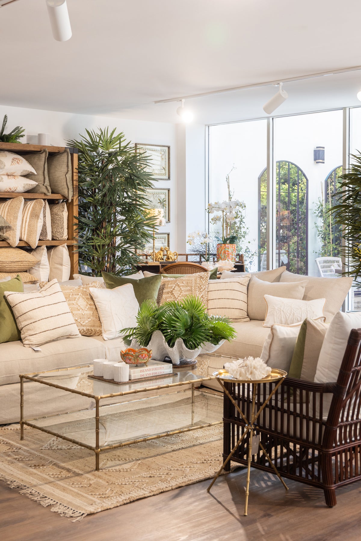 Cushions on a lounge at Alfresco Emporium Albion.