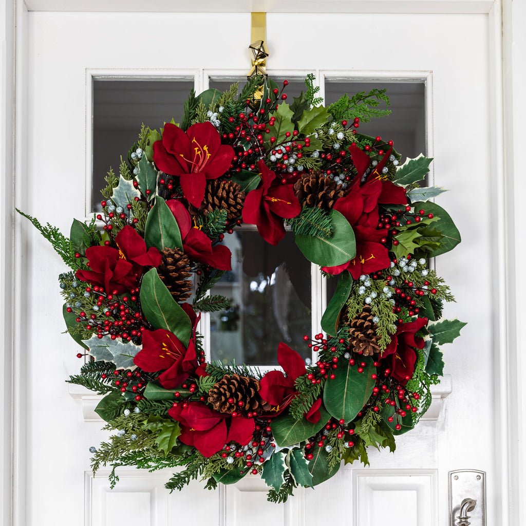 Amaryllis Wreath Styled