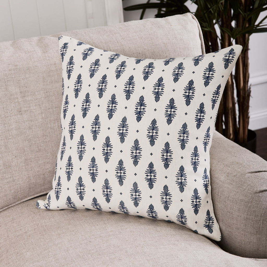 Ananas Linen Cushion Cover Ocean Midnight Styled