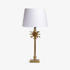 Gold Palm Lamp with White Shade