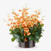 Artificial Orchid In Madelyn Bowl (Orange) Front