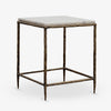 Ashton Marble Side Table (Antique Brass) Front