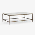 Ashton Marble Coffee Table (Antique Brass) Front