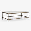 Ashton Marble Coffee Table (Antique Brass) Front