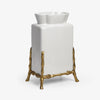 Barclay Crackle Vase White Front
