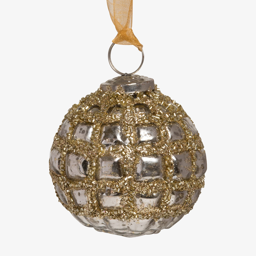 Beaded Bauble Silver & Gold