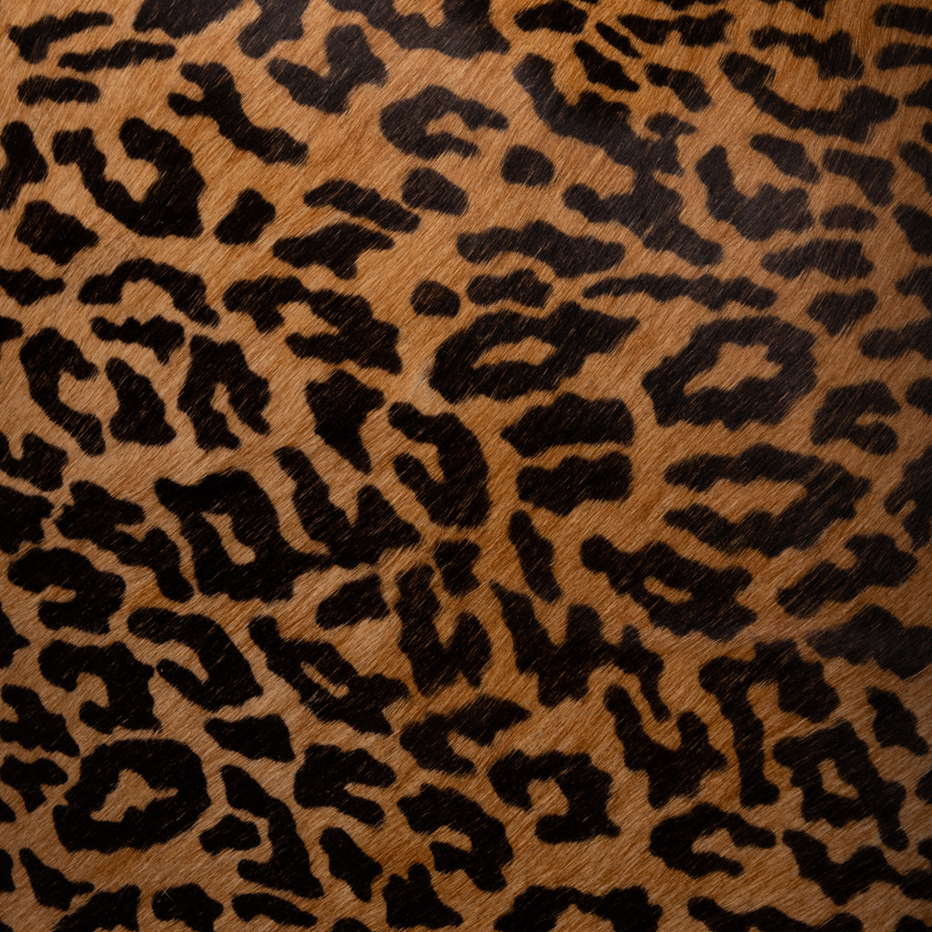 Leopard Print Suede Cushion Cover Black