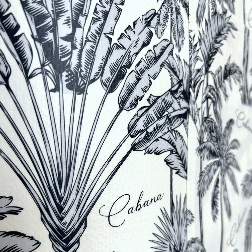 Cabana Statement Bag Black Palm Trees