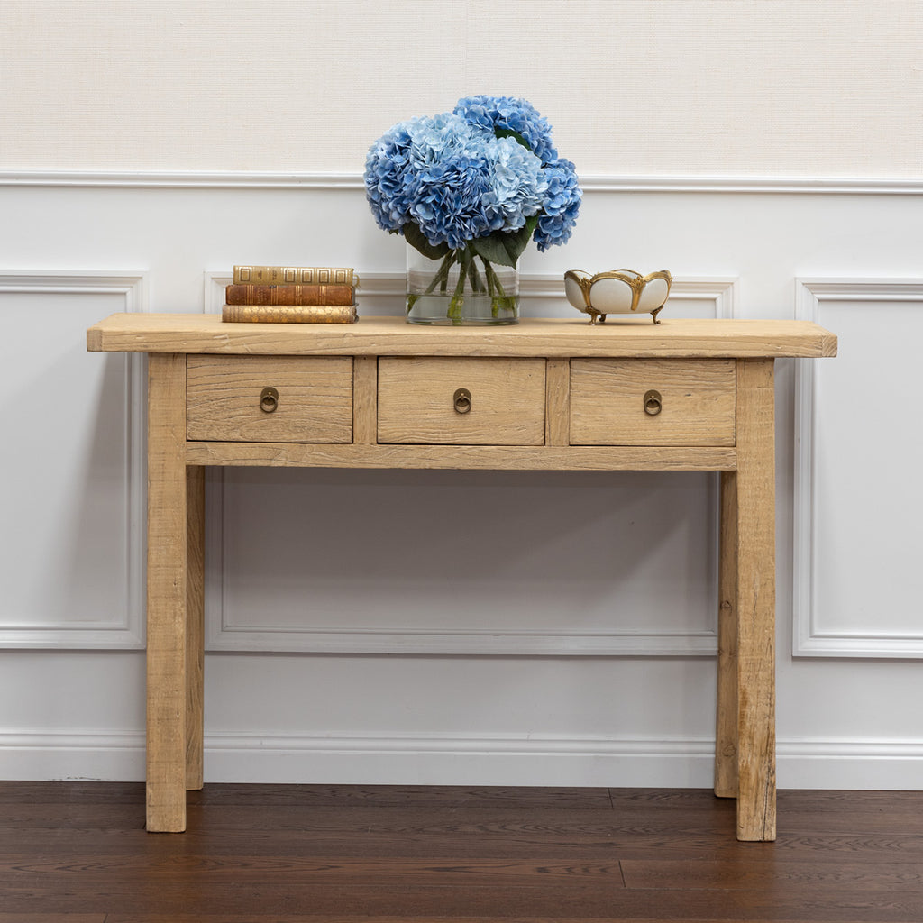 Bohai Three Drawer Console Table Styled