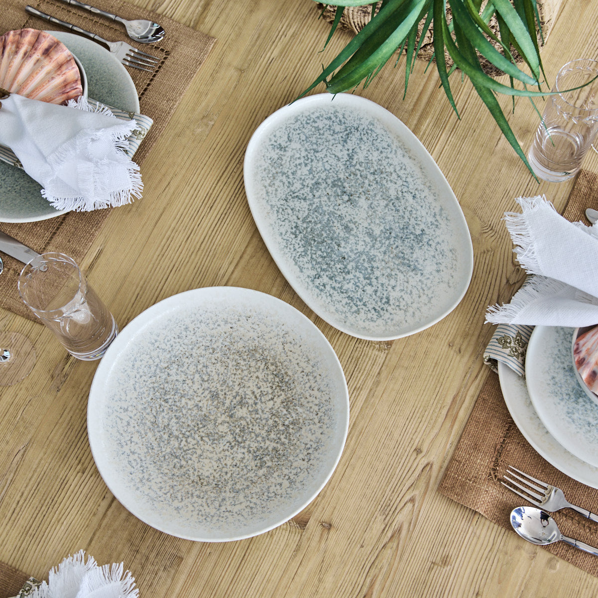 Boho Wilko Serving Bowls Bonna Lunar Pasta Bowl (White) Porcelain