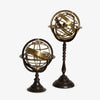 Brass Globes On Stand Grouped