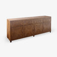 Brown Rattan Four Door Cabinet on Angle