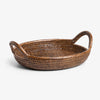 Brown Rattan Oval Tray  Medium