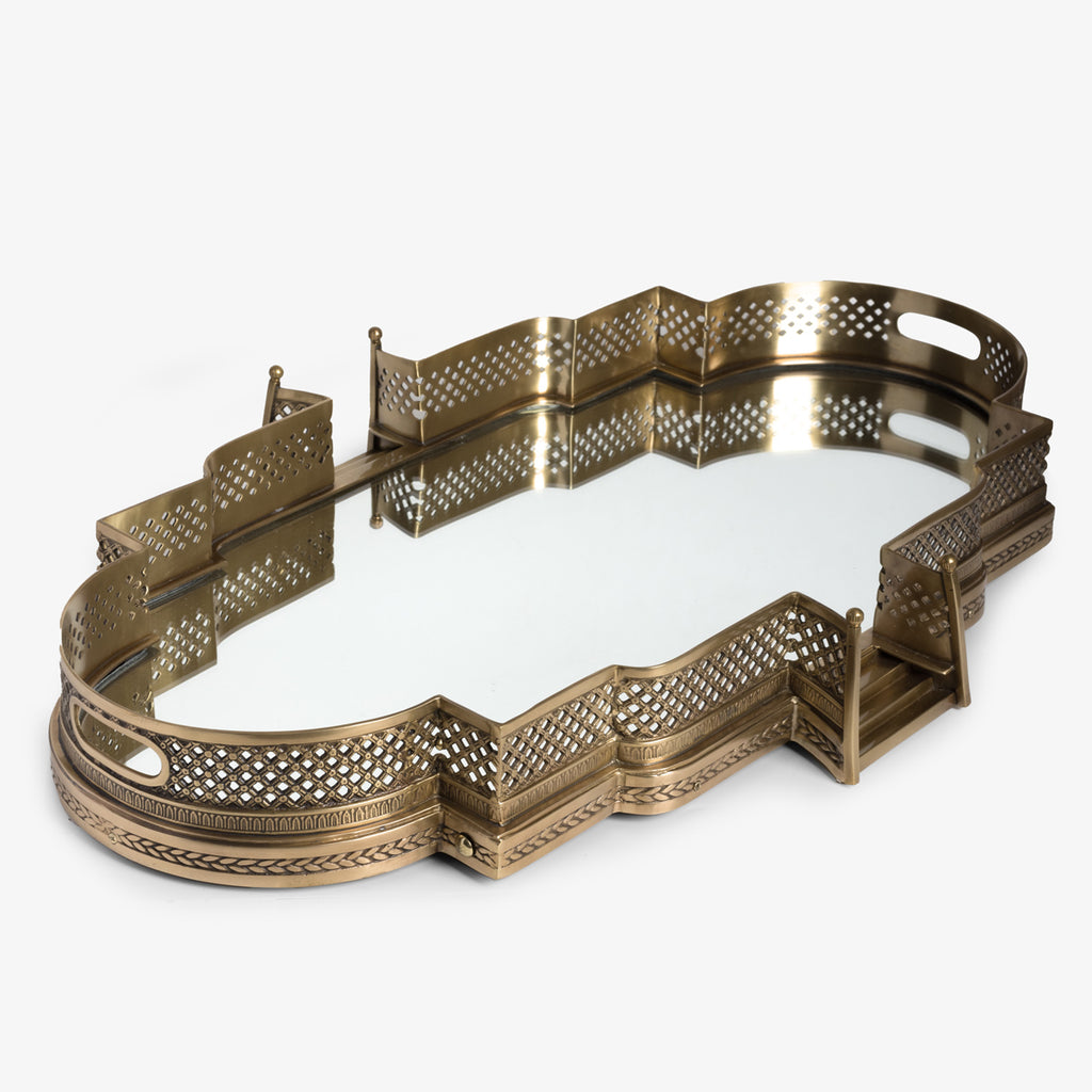 Chantilly Brass Mirror Tray