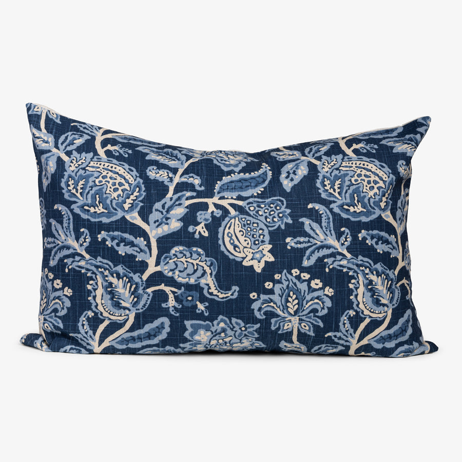 Chirala Indigo With Oatmeal Back Cushion Cover 60-x40cm Front