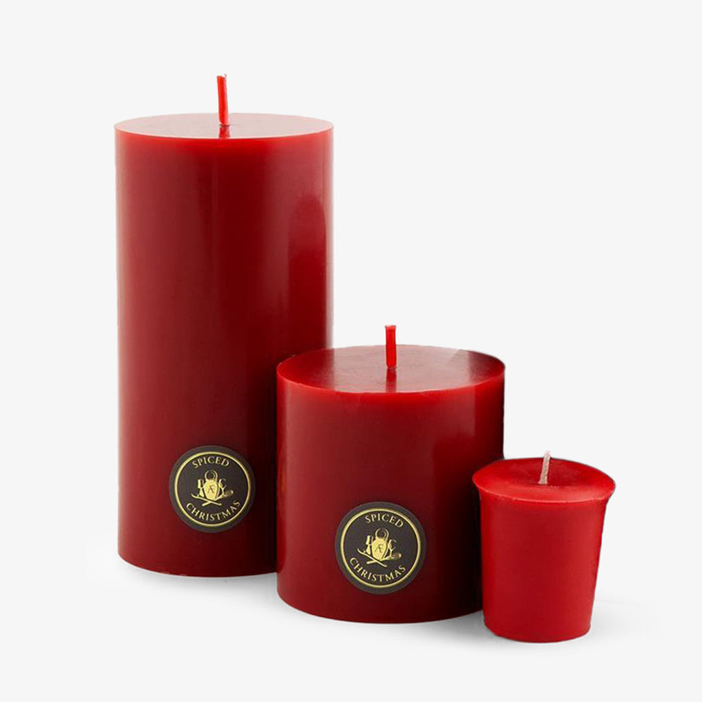 Pillar Candles Spiced Christmas Cinnamon Front