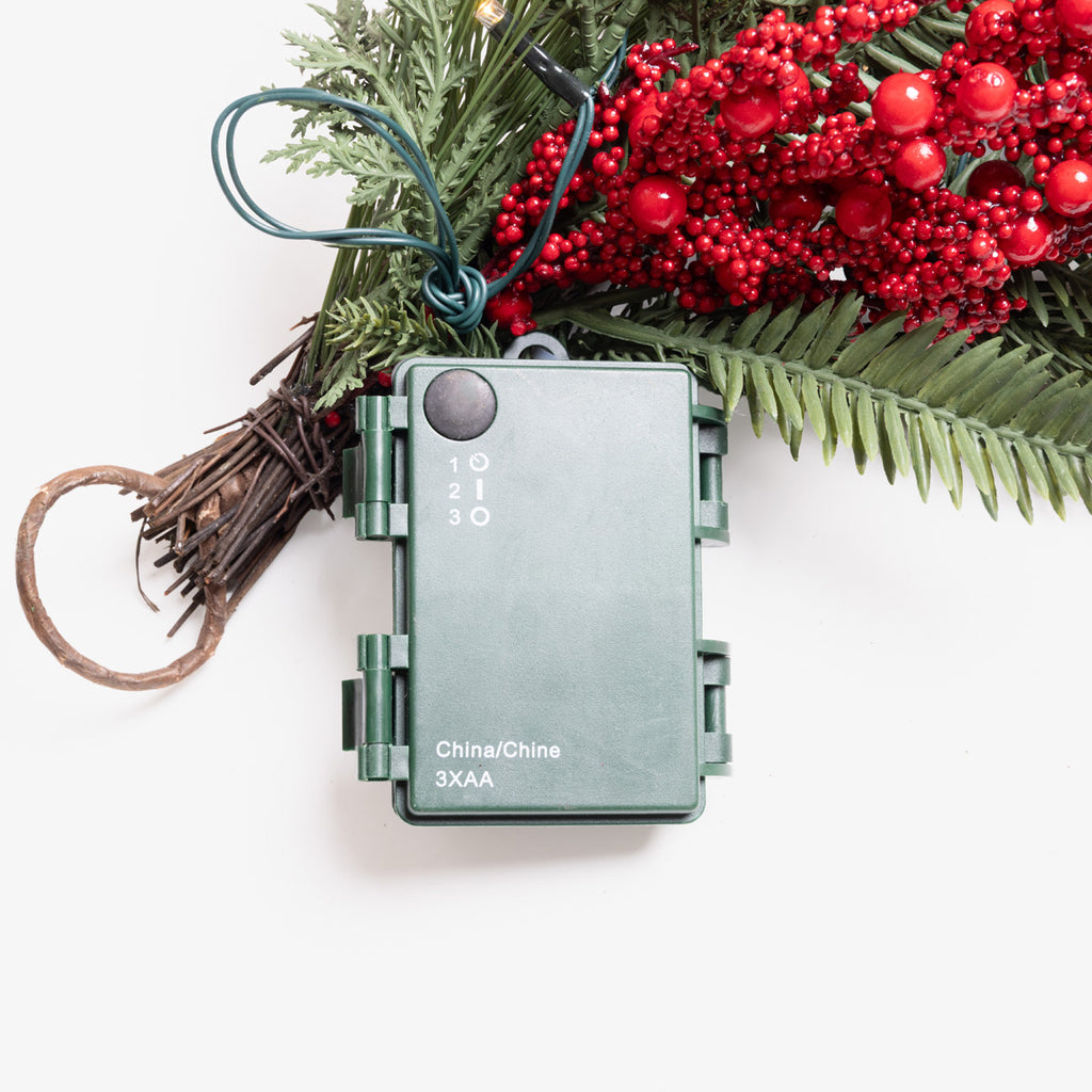 Colorado Red Berry Garland with Lights 180cm Battery Pack